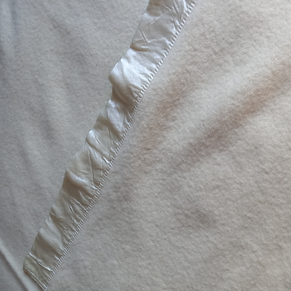 Vintage Beige Wool Blanket